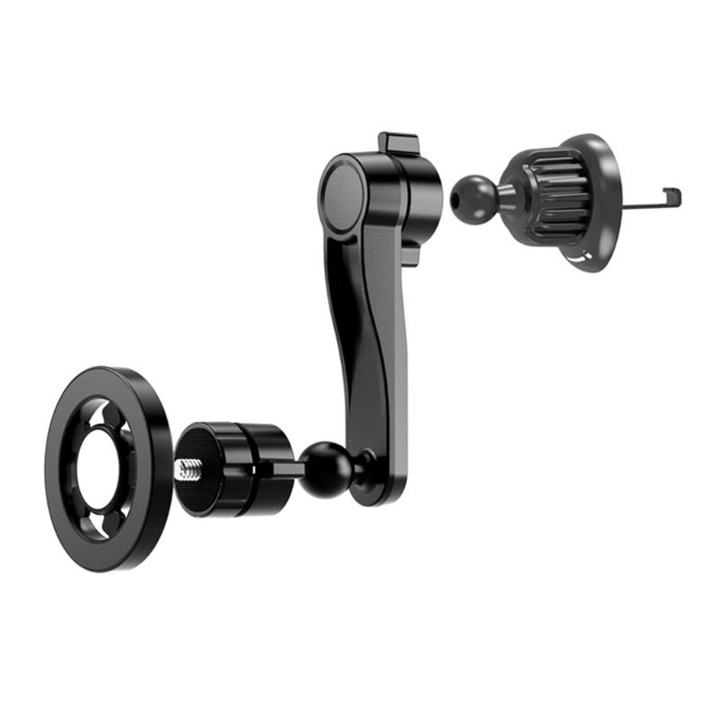 Adjustable Car Outlet Phone Mount With 17mm Ball Joint & Extendable Hook Air Vent Clip for Power Transfer Stands