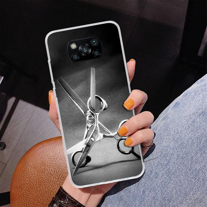 Hair Stylist Scissors Brush Phone Case For Xiaomi Poco X7 X6 X5 Pro F7 Ultra Redmi 15C 15 13C 13 12C 12 10 10A 10C 9 9A 9C 9T Co