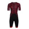 Велосипедный комбинезон Skinsuit Chrono Suit с коротким рукавом HVP-025, Красный, XS