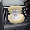 Doll Car Seat with Air Vent Clip Desktop Stand Cute Safety Belt Plush Cushion 17cm Doll Seat Car Ornament Gift for Collectors Fans