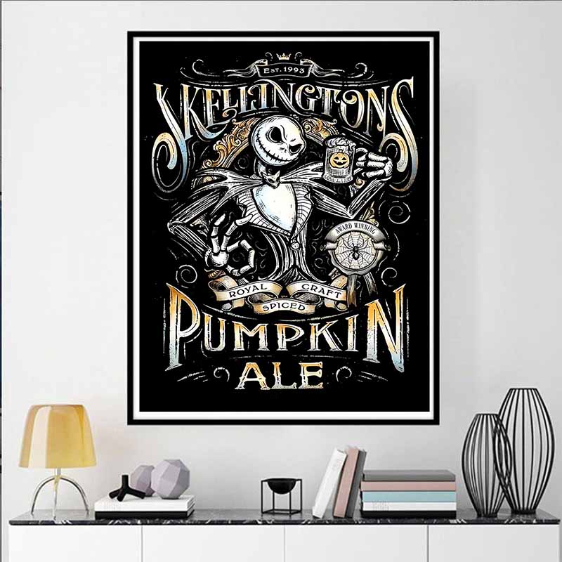 Disney Diamond Painting Jack Skellington Pumpkin Ale Theme Cartoon Diamond Painting Full Diamond Cross Stitch DIY Gift Home Decor