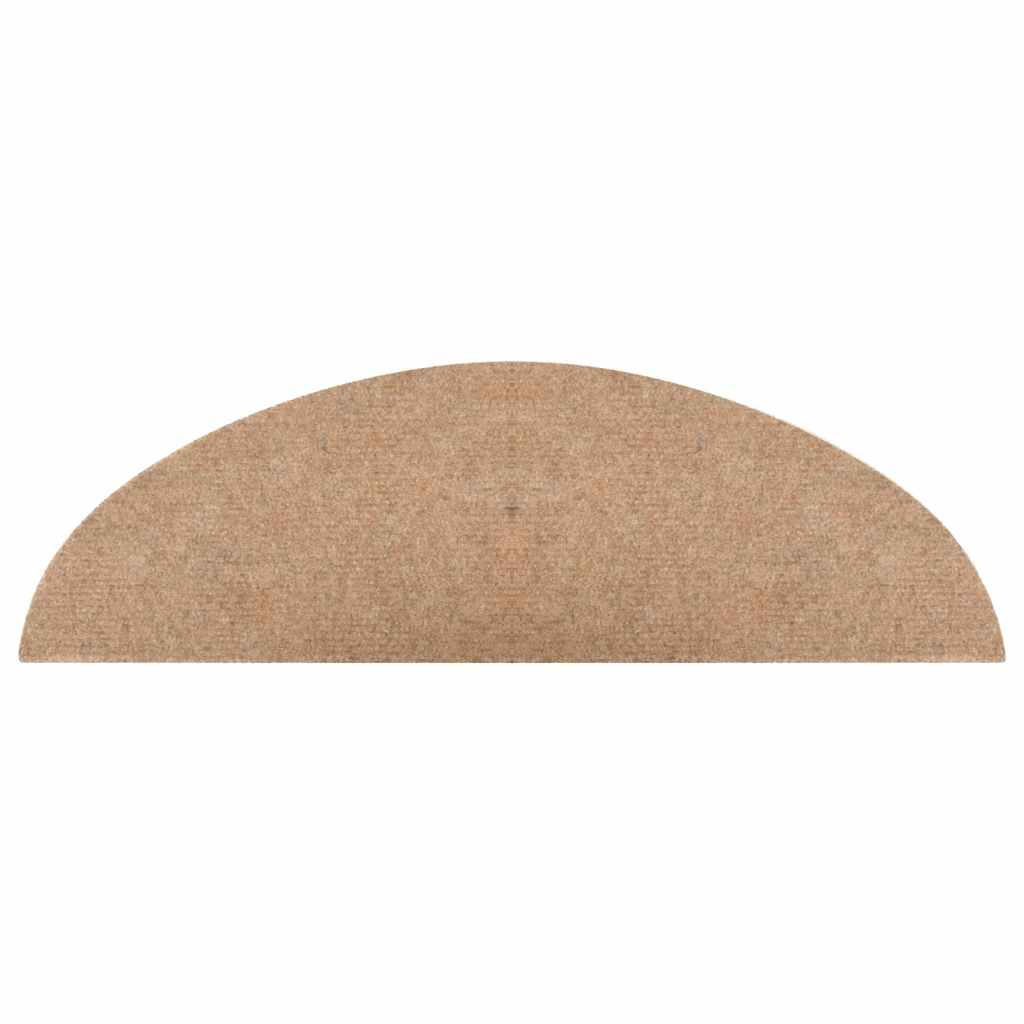 Self Adhesive Stair Treads 15 pcs 56 x 17 x 3 cm Beige