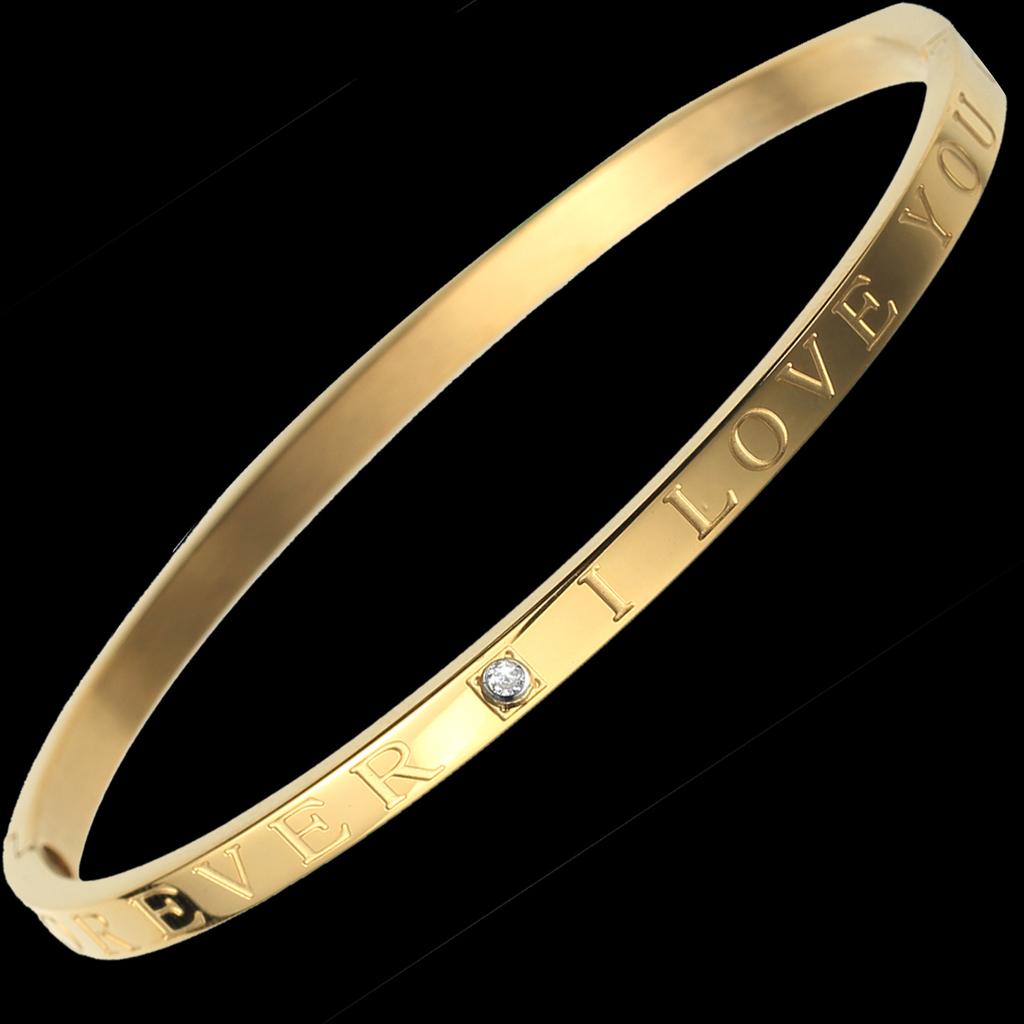Micro -Embedded Bracelet Eternal Love Titanium Steel Gold -Plated Buckle Simple And Versatile Bracelet