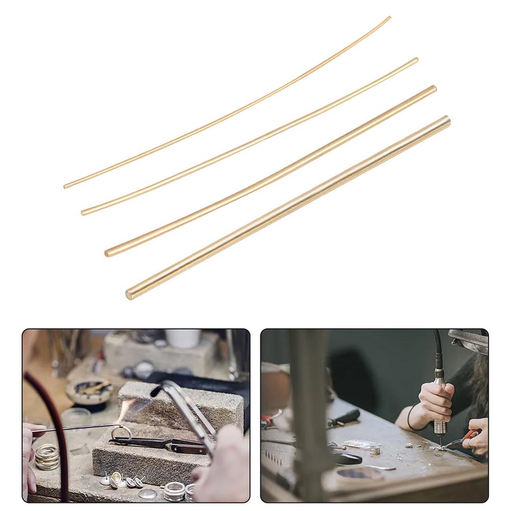 Золотая паяльная проволока и серебряные сварочные прутки 4 шт. для ремонта ювелирных изделий, низкоплавкие, длина 50 см, подходят для сварки металла