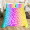 Радужный пододеяльник Conch, комплект постельного белья, разноцветный, радуга, для детей, девочек, микрофибра, разноцветный, одеяло, покрывало, двуспальное, размера King Size