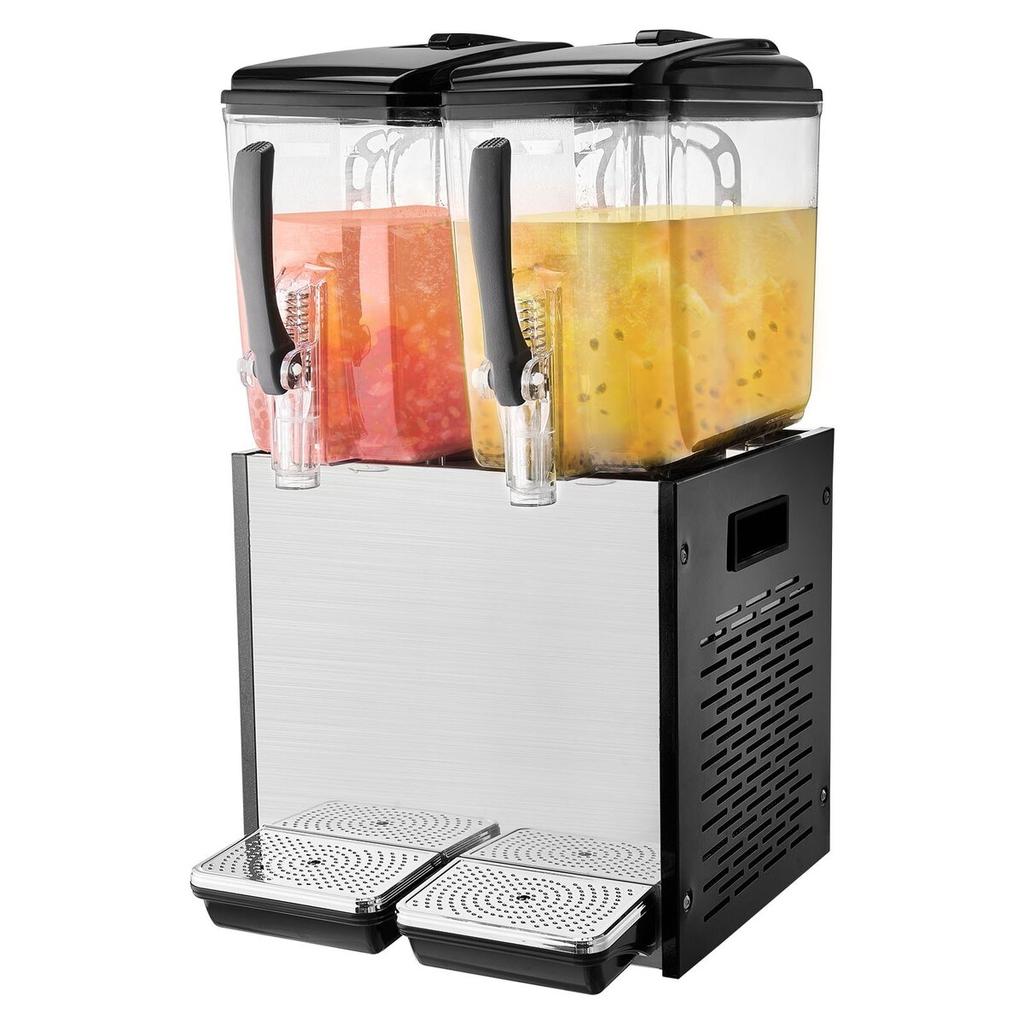 Commercial Beverage Dispenser 12L x 2 Tanks Cold Juice Ice Drink Dispenser