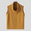 INCERUN Men Turtleneck Solid Color Casual Sleeveless Tank Tops