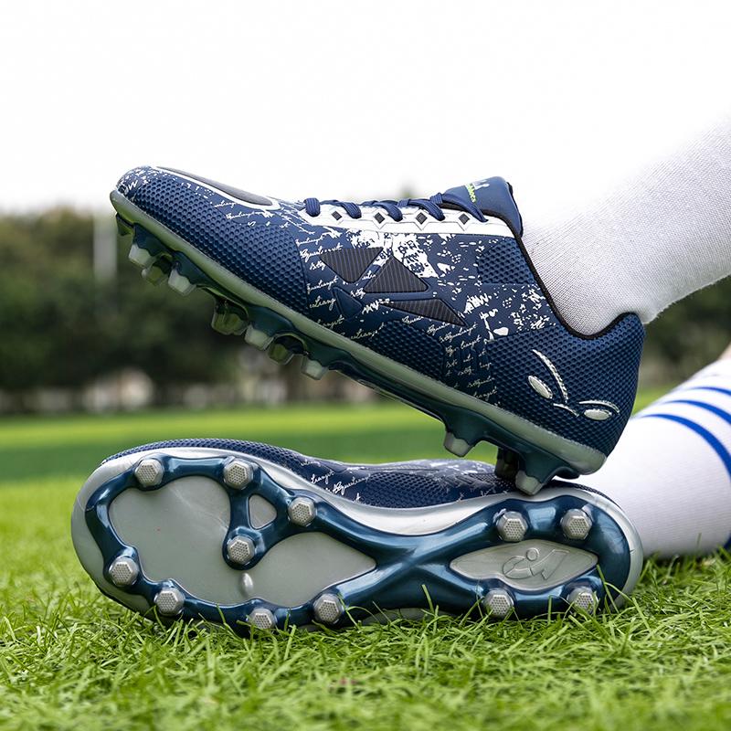 32-45 мужские/женские низкие кроссовки с длинными шипами, футбольные бутсы с искусственной травой, детские кроссовки с шипами, кроссовки для бега