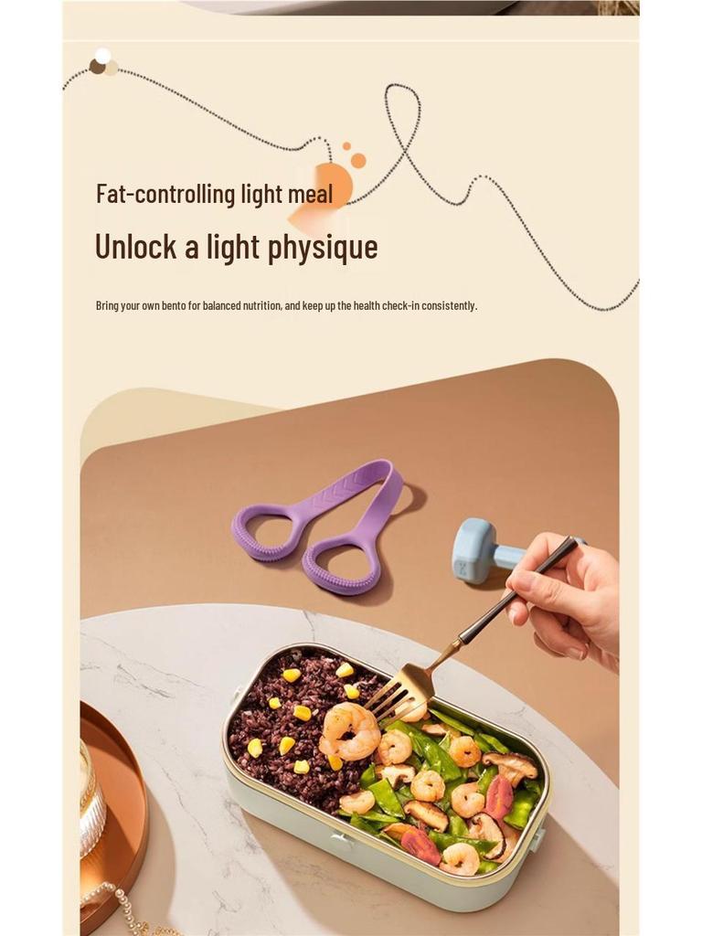 Изолированный электрический термо-ланч-бокс на одного человека