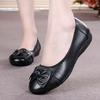 Spring Shoes Woman Flats Genuine Leather Slip On Ballet Flats Bowknot Casual Women Shoes Moccasins Loafers Plus Size 43 WSH3376