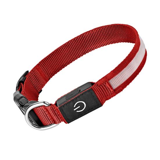 Светодиодный ошейник для собаки Перезаряжаемый светящийся ошейник для собаки 3 режима освещения Регулируемый светящийся ошейник для безопасности в ночное время Вечерние прогулки