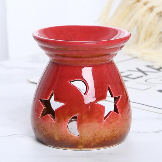 Ceramic Wax Melt Warmer Essential Fragrance Oil Diffuser Small Tea Light Candle Holder Desk Incense Aroma Burner for Home Bedroom Decor