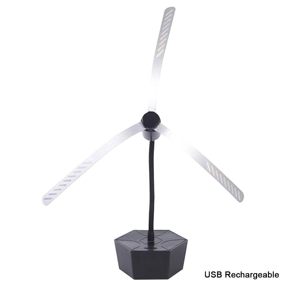 Вентилятор-отпугиватель от комаров и насекомых с голографическими лопастями, вентилятор от мух для столов, перезаряжаемый через USB, вентиляторы от мух для еды, отпугивание мух