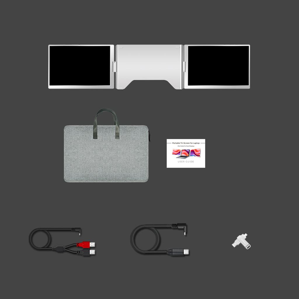 16"" Расширитель экрана для ноутбука 16:10 FHD портативный тройной монитор для 1218,5" ноутбука складной монитор