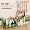 Multifunctional Kitchen Seasoning Storage Rack with Divided Condiment Jars