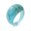 Retro Multicolor Transparent Acrylic Resin Ring Geometric Round Marble Pattern Rings for Women Delicate Jewelry Girls MIT