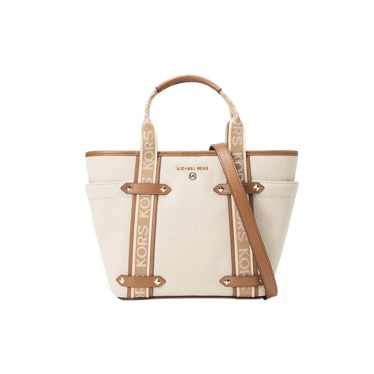 New MICHAEL KORS Polyester With Cotton Portable Crossbody Bag, Shoulder Bag Women's Beige 30T2G5VT1C-817