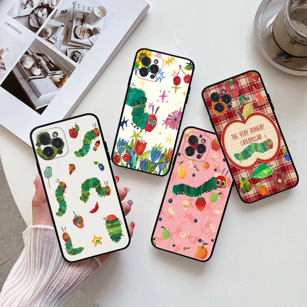 Чехол для телефона "Очень голодная гусеница" для IPhone 17 16 14 15 13 12 11 Pro Max Plus Силиконовый Мягкий Чехол