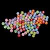 100 Pieces Assorted Color Round Alphabet and Letters Printed Resin Loose Beads for Supplies 7mm