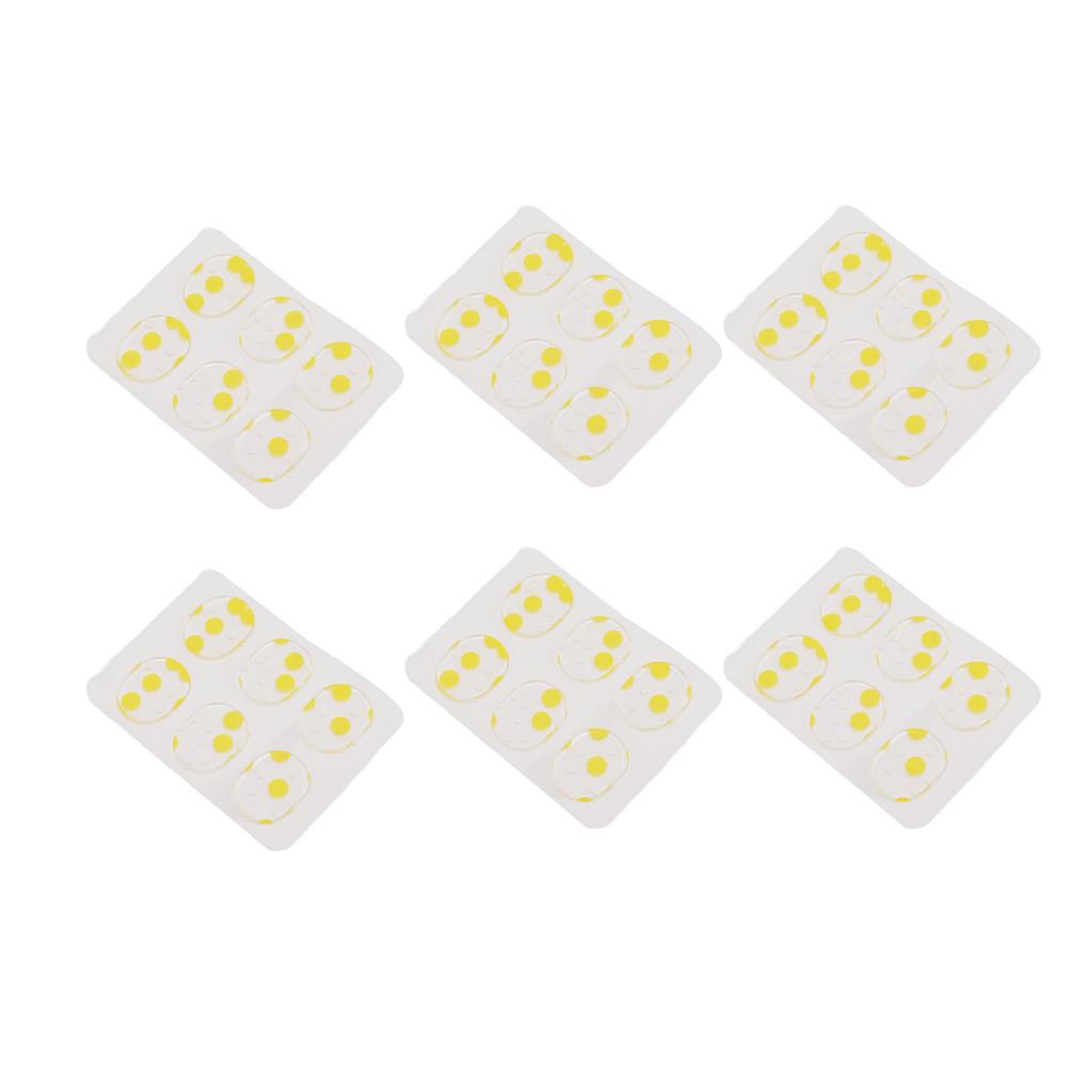 36PCS Drum Dampeners Gels Silicone Gel Pads Soft Drum Dampeners for Drums Cymbals Tone Control Yellow White Dots