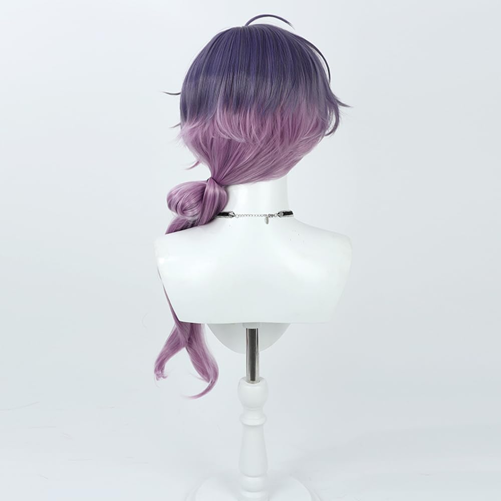 Cosplay Wig Featuring Uki Perfect for with a Special Net and Twin Purple Perfect for and Heat-resistant Violeta, Disguise, Comb, Tails, Gradient,