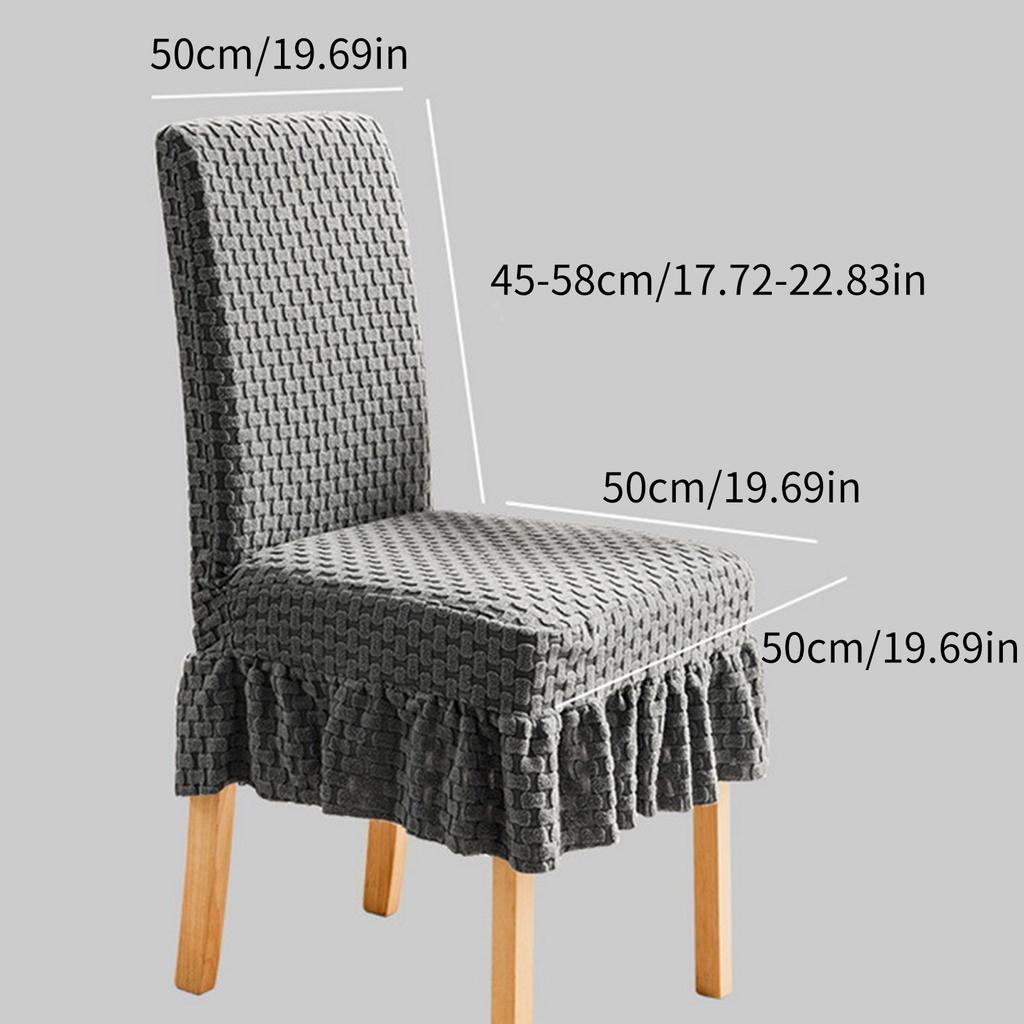 Skirt Style Chair Cover for Dining Room Banquet Chair Slipcover Stretch Chair Skirt Elastic Wedding Chair Decoration
