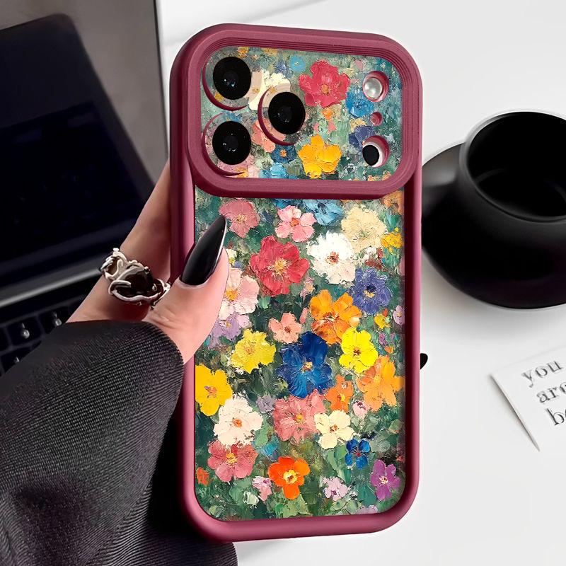 INS Акварельный Цветочный Чехол Для iPhone 17 Pro Max Ударопрочный Мягкий Силиконовый Бампер Чехол Для iPhone 16 15 Pro Max 14 13 11 16E 17E