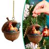 1/8Pcs Christmas Ornament Acrylic Forest Animal Acorn Ornament Holiday Party Hanging Decoration Christmas Gift