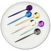 6pcs Mirror Stainless Steel Cutlery Set Multicolor Dinnerware Spoon Set Dinner Set Coffee Tea Spoon Tableware Home Kitchen Silverware