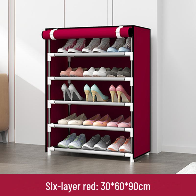 Multi-layer Shoe Rack for Home, Door, or Dorm Storage - Dustproof and Space-saving Shoe Organizer.