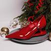 Дизайнерские нишевые красные туфли-лодочки на высоком каблуке, женские 2025, новая красная модель Мэри Джейн, туфли на подвесном каблуке, туфли для гонок