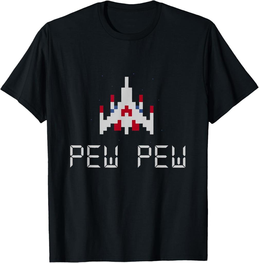 Футболка с изображением корабля из ретро-видеоигры