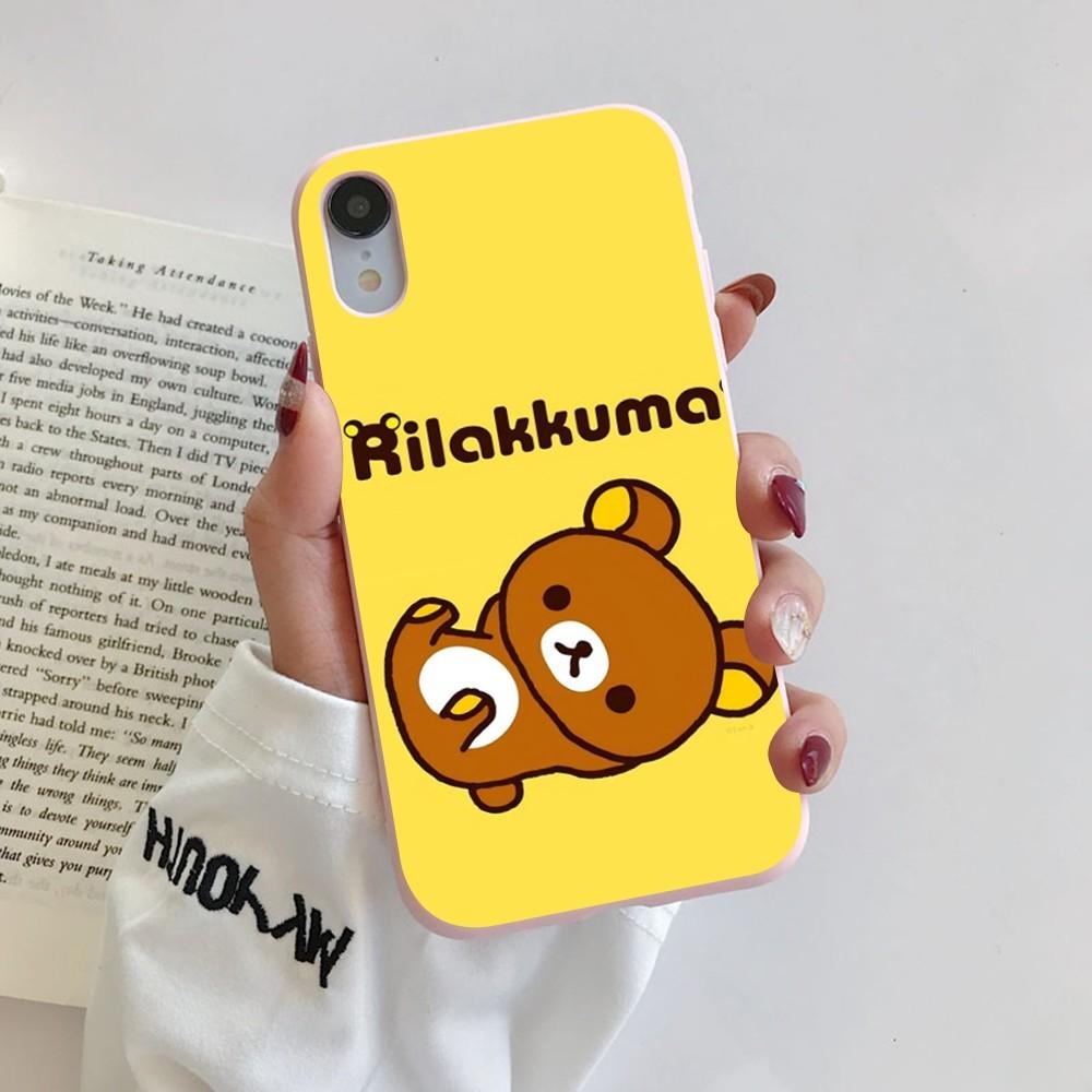 Чехол для телефона R-Rilakkuma для iPhone 14 11 12 13 Mini Pro Xs Max 8 7 6 6S Plus X XR, однотонный чехол конфетного цвета