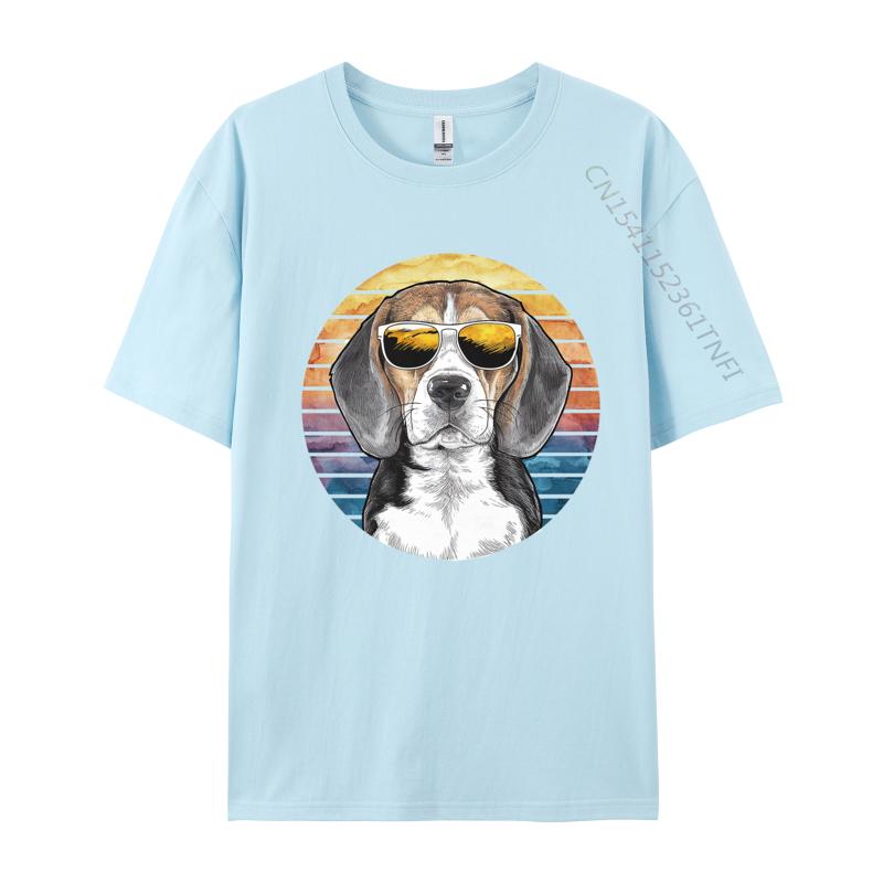 Beagle In Sunglasses Tshirt TShirts For Men Tee Shirt O Neck Pure Cotton T Shirts Tops Tees Top Quality