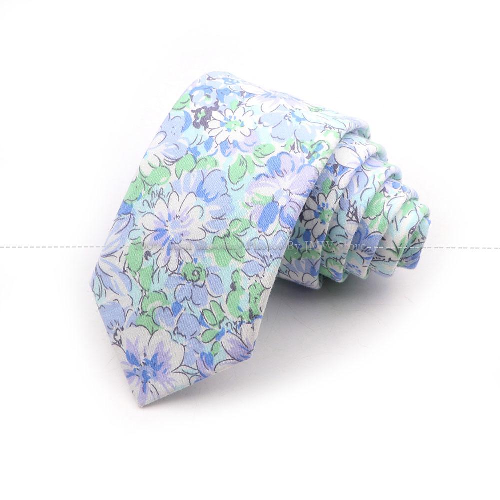 Новый шик, галстук с цветочным принтом, галстук из 100% хлопка, для мужчин, светлый цвет, повседневный узкий галстук, свадебная вечеринка