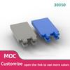 50 шт. Детали MOC 30350 Плитка Модифицированная 2x3 с 2 зажимами для Строительных Блоков Запчасти DIY Образовательные Высокотехнологичные Детали Игрушки