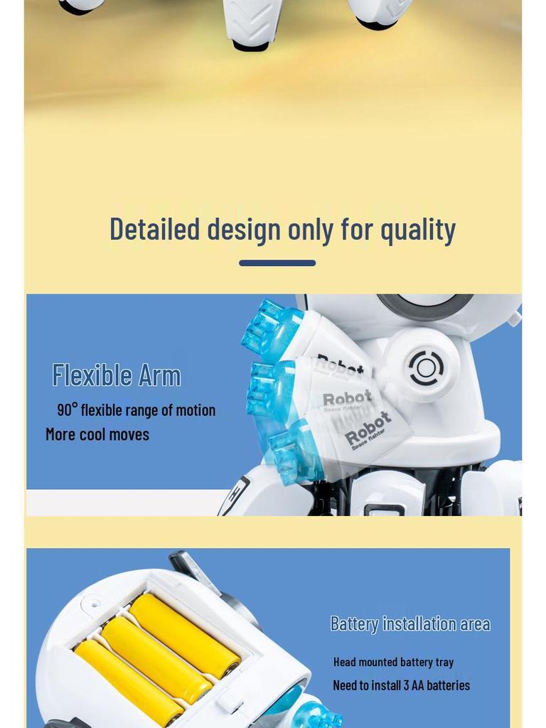 Dancing and Singing LED Six-Claw Robot Toy with Sound Effects