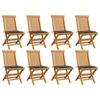 Day and Night - Day and Night Garden Chairs 8 Units Solid Teak with Anthracite Gray Cushions