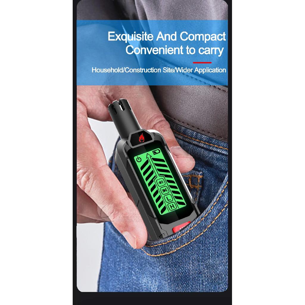 New Gas Leak Detector Combustible Natural Co2 Alcohol LPG Methane Analyzer Rechargeable Buzzer Alarm PPM LEL Tester