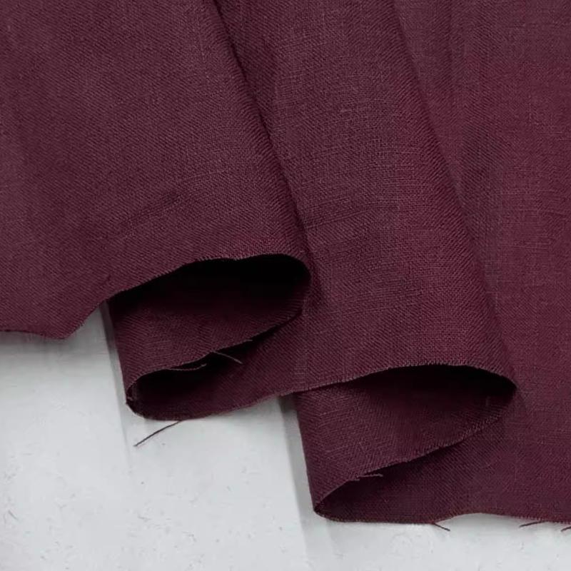 Чистая льняная ткань Стиранный лен Комфортная дышащая ткань для весны и лета DIY Платье Широкие брюки Легкая куртка Одежда