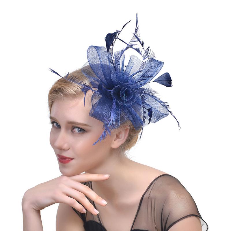 Перо Aliceband Fascinator Повязка на голову Свадьба Женский день Гонка Royal Ascot