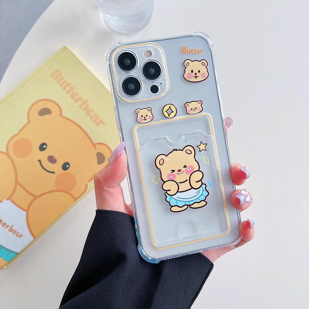 Силиконовый чехол-карман для карт для Tecno Spark 10 Oppo A78 A58 A38 Samsung A54 A24 A14 Xiaomi Redmi Note 13 14 Прозрачный бампер для телефона