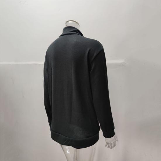 Мужской осенне-зимний свитер с воротником-стойкой и v-образным вырезом, однотонный, приталенный, эластичный, с длинным рукавом, мягкий мужской свитер с застежкой-молнией на шею