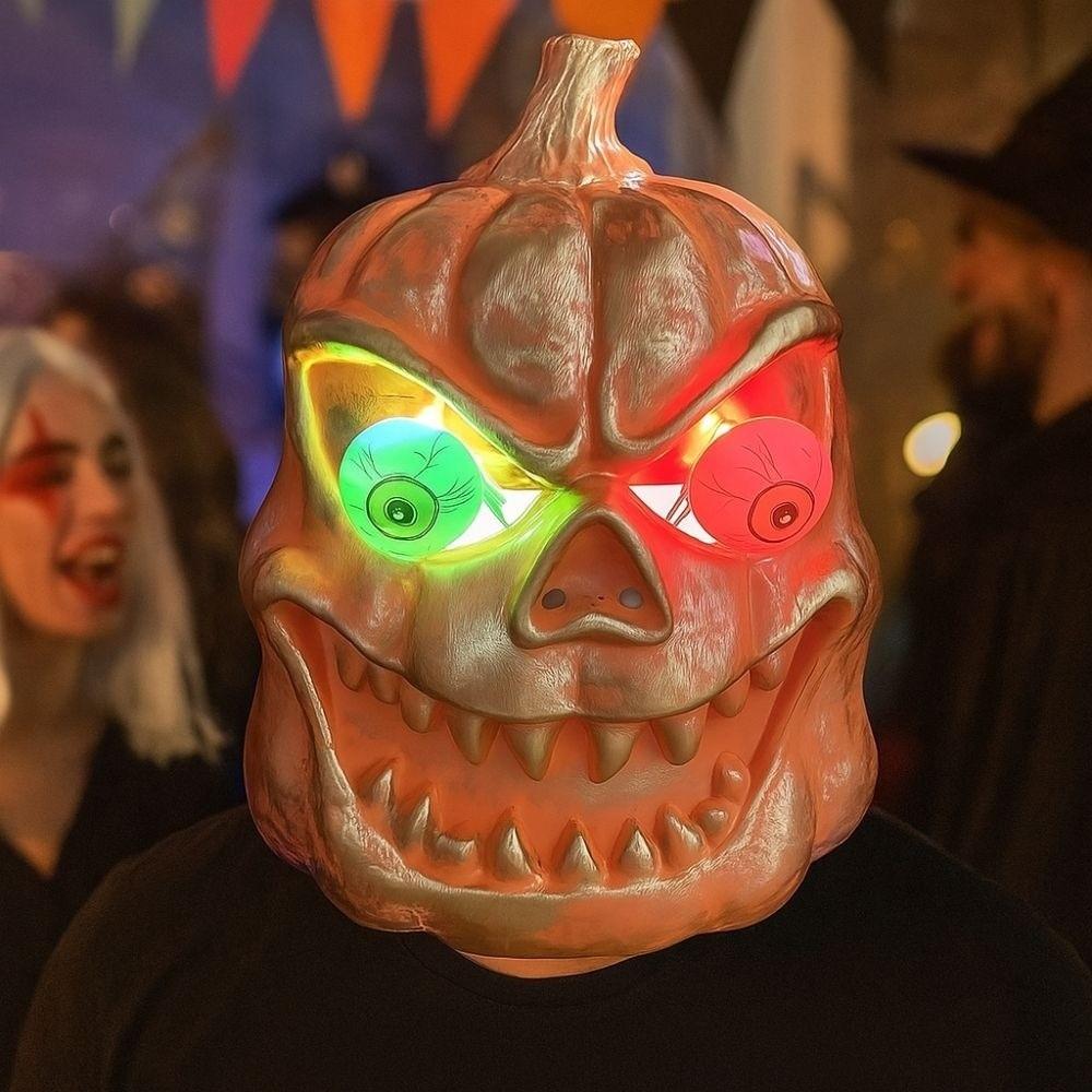 Halloween Pumpkin Mask Trick or Treat Novelty Style Pumpkin Headwear Breathable Scary Pumpkin Head Cover Birthday Party