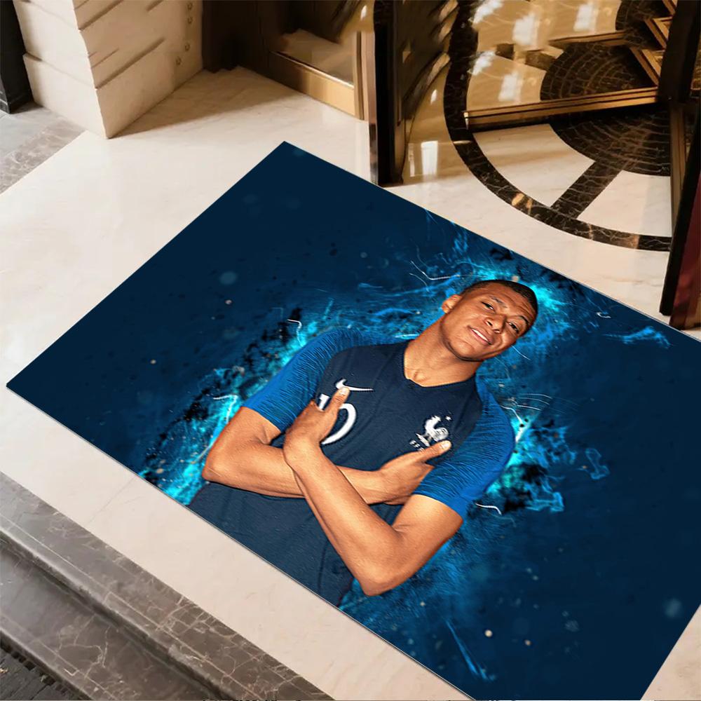 France Football Star Floor Rug Office Rug Suitable for Living Rooms Kitchen Bedrooms Outdoor Antislip Carpet Office home decor