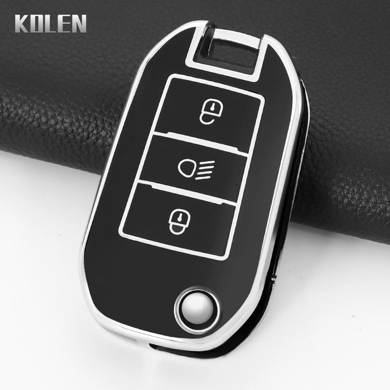 Чехол-оболочка из ТПУ для автомобильного ключа Peugeot 208 308 408 508 2008 3008 4008 5008 Для Citroen C3 C4 Cactus C6 C8 Защитный держатель для ключа