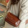 Crossbody Small Square Bag Versatile and Trendy, Genuine Leather Single-shoulder Bag Casual Women's Bag
