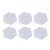 12PCS Hexagon Acoustic Panels High Density Sound Absorbing Panels Sound Proof Beveled Edge Wall Panels 14x12x7cm Silver
