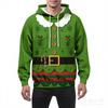 Men's And Women's Personalized And Creative Christmas Printed Long-sleeved Hooded Sweatshirt, Men's Fashionable Christmas Clothing, Casual Sports Top