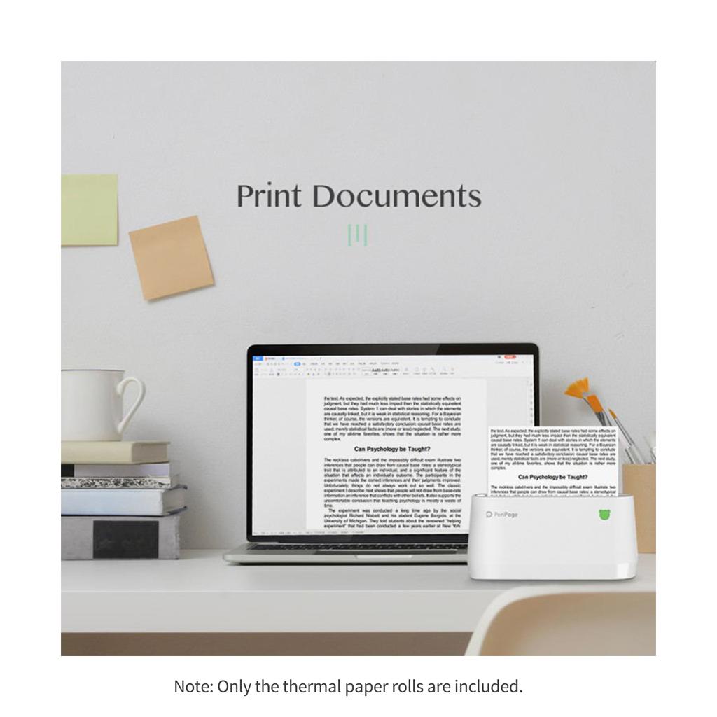 PeriPage 107 x 30 мм, рулон наклеек для печати, самоклеящаяся термобумага, не содержащая BPA, липкая бумага